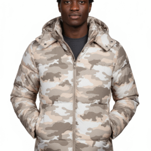 Camouflage Hooded Puffer Jacket